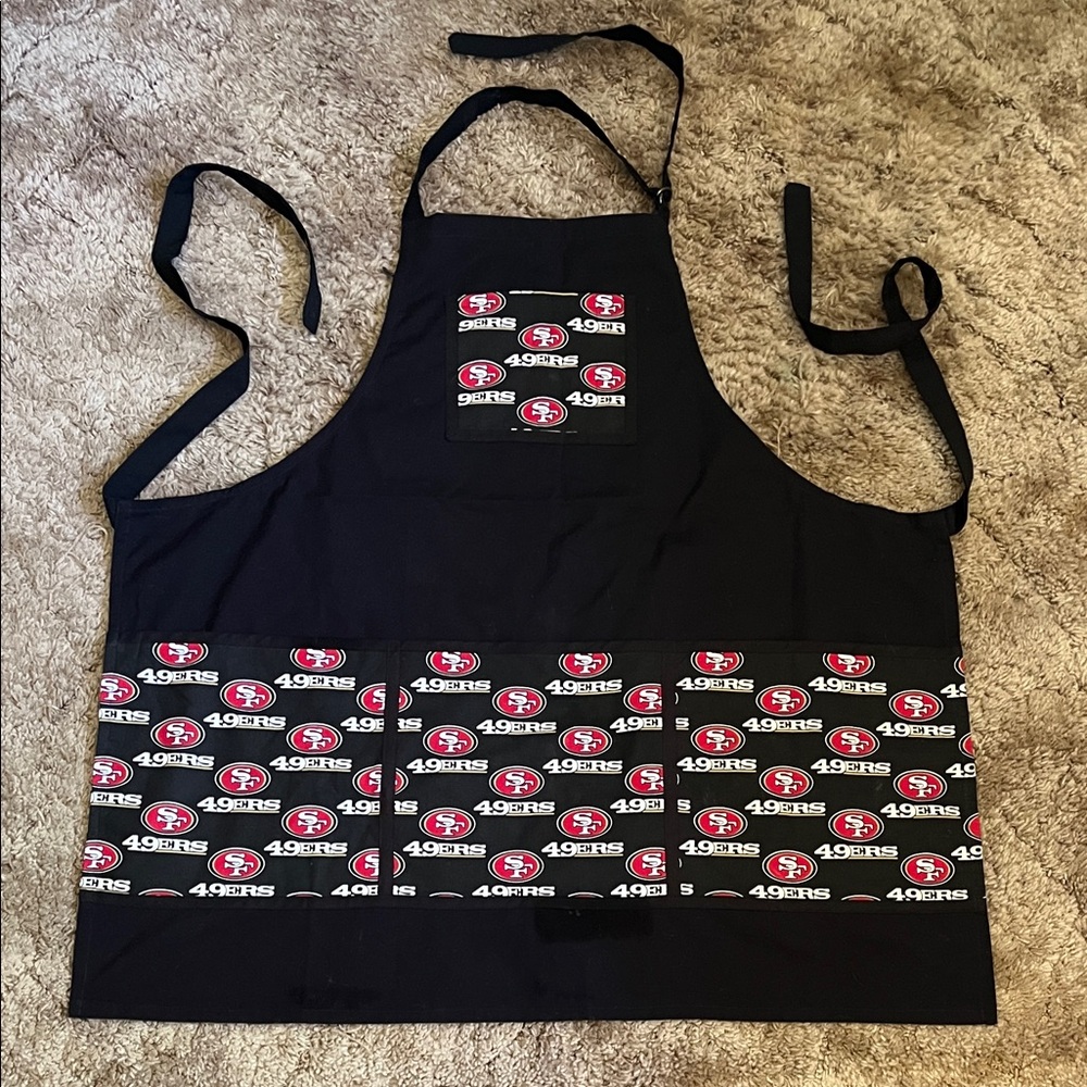 Forty Niners bbq or kitchen apron.